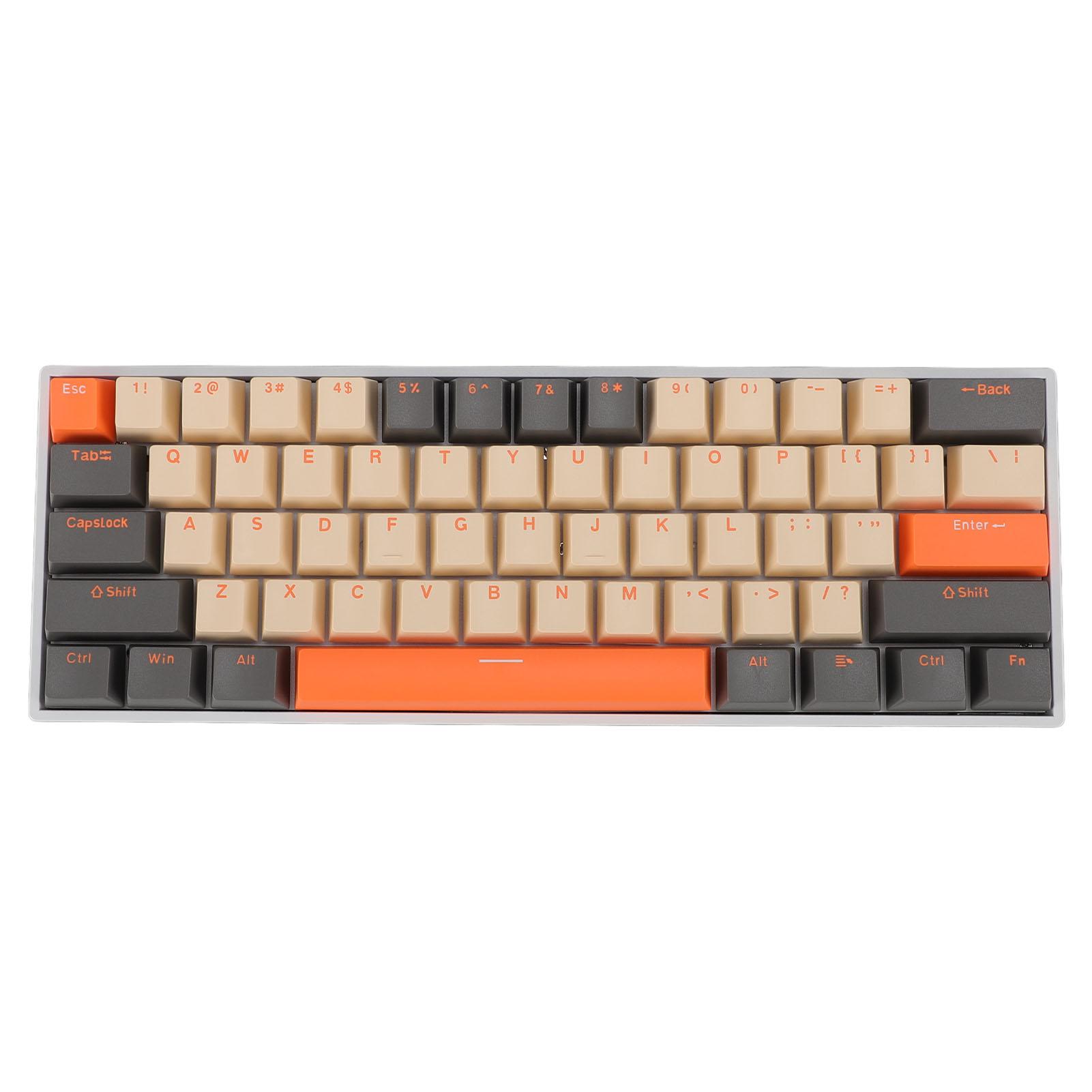

Механическая клавиатура с 61 клавишей, раскладка 60 процентов, красный переключатель, подсветка RGB, USB C, проводная, с возможностью горячей замены, эргономичная