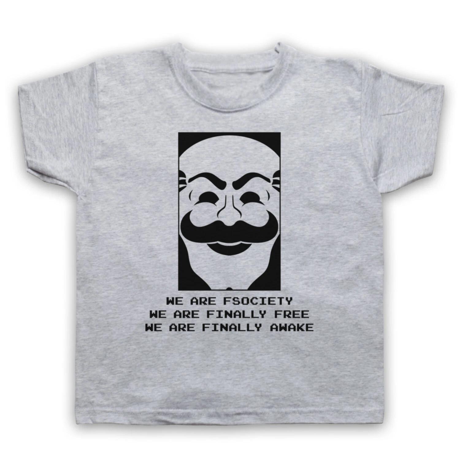 МЫ — НЕОФИЦИАЛЬНАЯ MR FSOCIETY. РОБОТ F ОБЩЕСТВО ХАКЕР ДЕТИ ДЕТСКАЯ Футболка 100