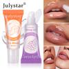 Julystar Fruit-flavored Clear Lip Oil 6-bottle Lip Care Set Moisturizing and Repairing Lip Care, Removing Dead Skin and Improving Lip Health