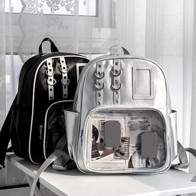 Ita Rucksack Transparent Anime Abzeichen Ausstellungsrucksack Jugendliche Manga Merchandise Sammlerstück Halter Rucksack mit Sichtfenster