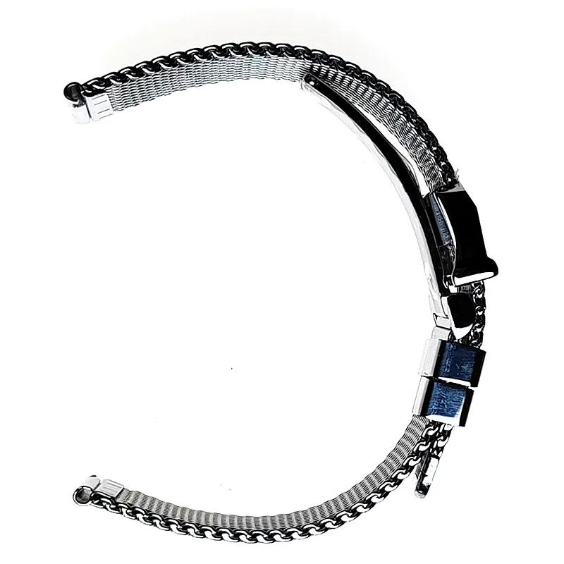 Quick Release Milanese Mesh Watch Strap for Rolex Watches 20/22mm for Pilot Folding Buckle Wristband Men Women Metal Watchband