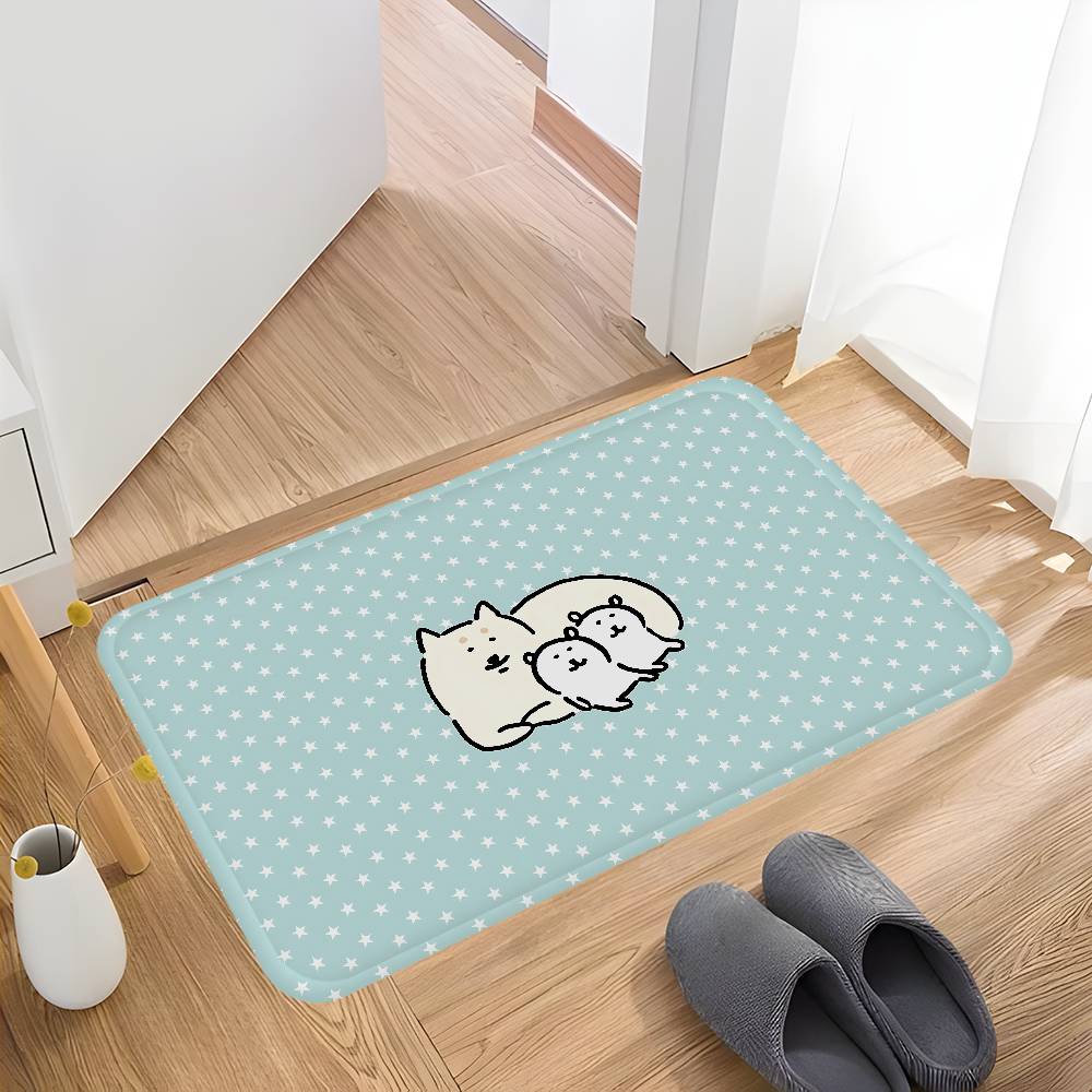 

Adorable Bear Character N-Nagano Bears Door Mat Washable Non-Slip Living Room Sofa Chairs Area Mat Kitchen Doormat Area Rug 40x60cm