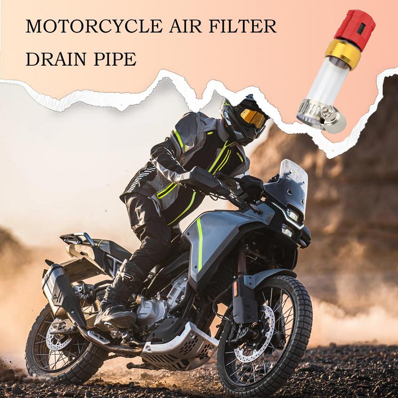 Multi-Purpose Motorcycle Air Filter Drain Tube Head From CNC Alloy Air Intake Drain Pipe Motorcycle Accessories