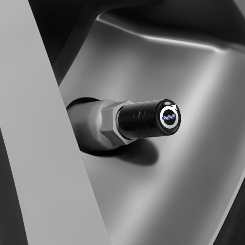 Car Wheel Tire Valve Caps Metal Stem Cover For Volvo Rdesign V90 XC40 V60 S60 V70 XC60 S90 Polestar XC90 V40 V50 AWD Accessory