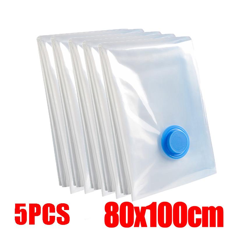 4pcs Thickened Vacuum Compression Bag, Transparent Quilt Vacuum Bag, Storage Bag, Household Clothing Storage And Sorting Bag