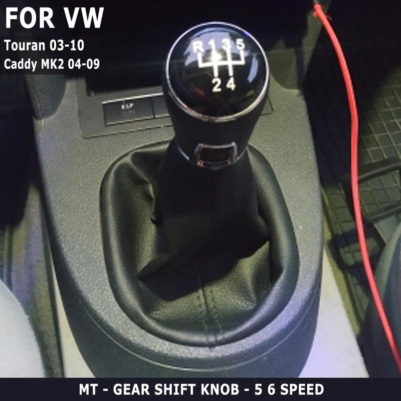 Car Accessories Manual 5/6 Speed Gear Shift Knob Gear Stick Gaiter Boot For Volkswagen VW Touran 2003-2010 Caddy MK2 2004-2009