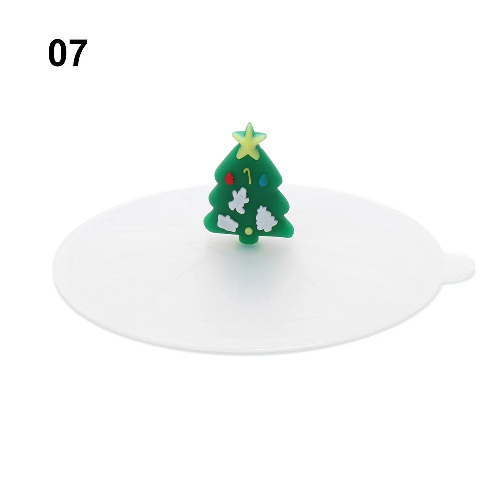 New Transparent Cartoon Cute Silicone Cup Cover Heat-resistant Leak Proof Sealed Lids Cap Dustproof Cup Cover