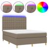 VidaXL Sommier à Lattes de Lit avec Matelas et LED, Lit Rembourré, Lit Double, Lit Adulte de Chambre à Coucher Intérieur, 3135753