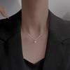 Zircon Water Drop Geometric Clavicle Necklace - Summer Light Luxury Niche Design for Women, Blogger Recommended New Style