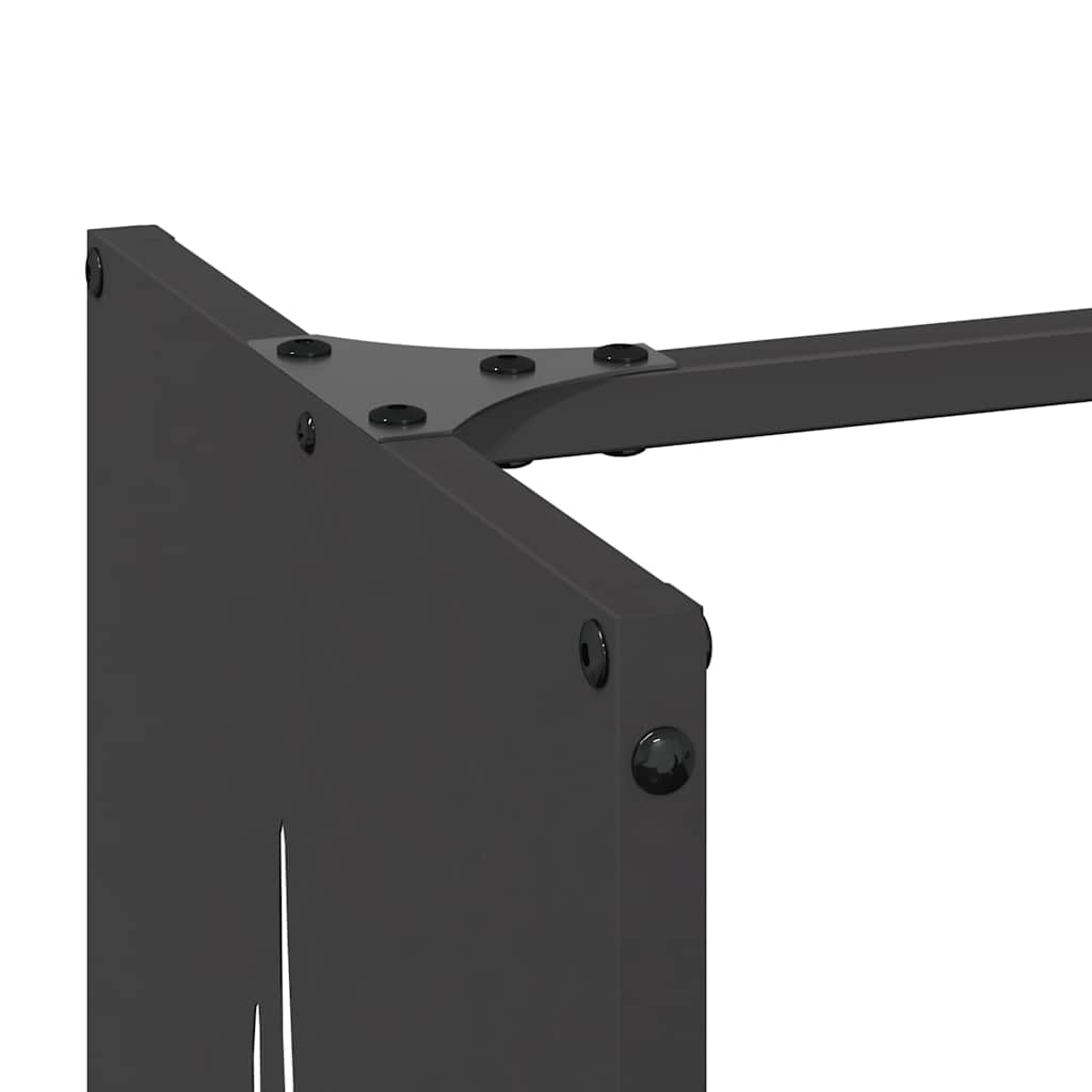Firewood Rack Black 40 x 30 x 80 cm Cold Rolled Steel