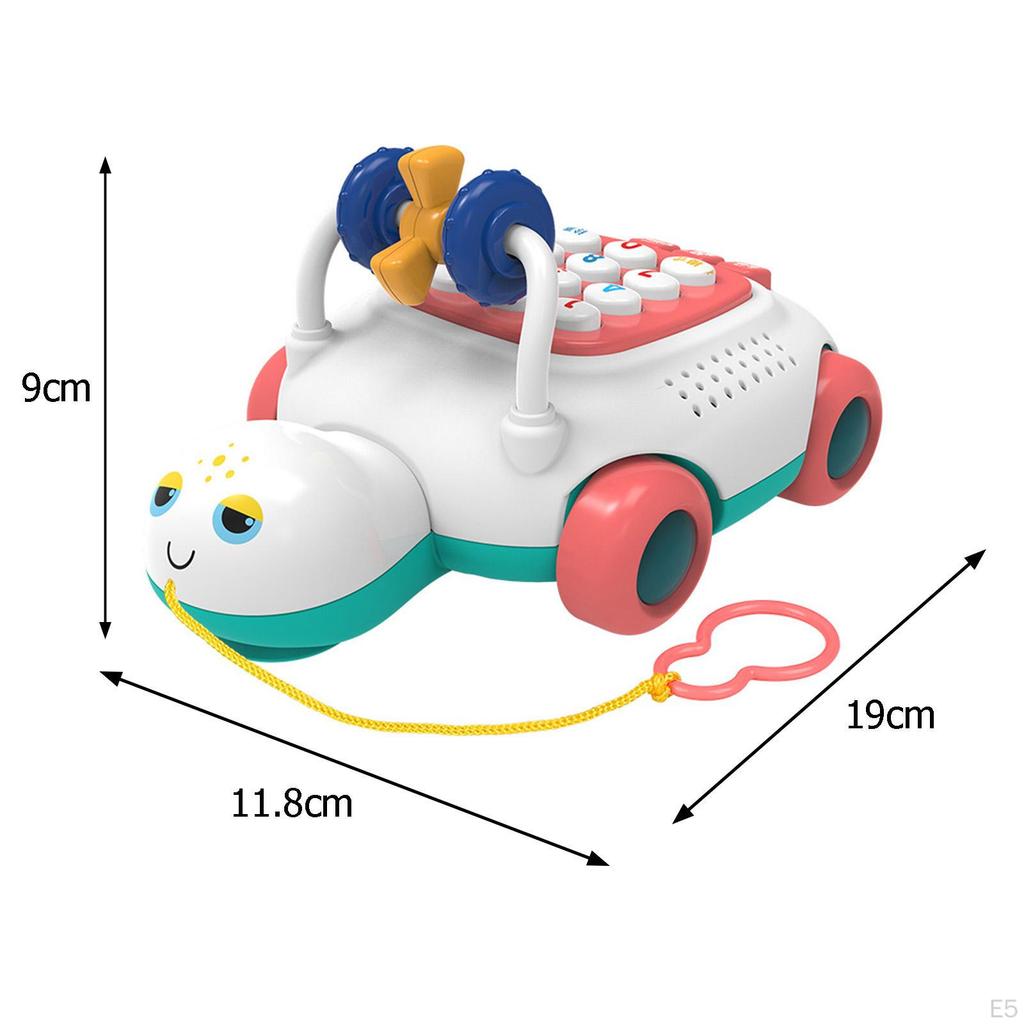 Cartoon Telephone Pull Toys Develop Cognition Early Education Pretend Enlightenment
