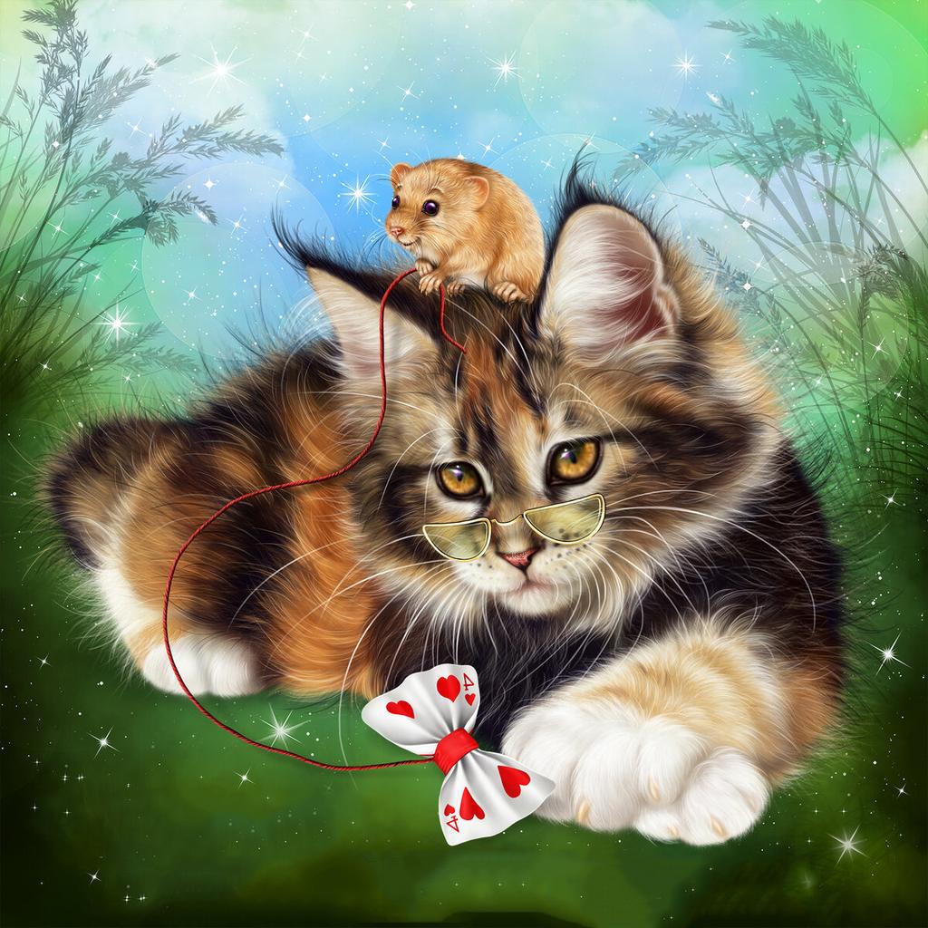 5D DIY Diamond Painting Cat Cross Stitch Set Diamond Embroidery Animal Needlework Mosaic New Arrival Handmade Gift