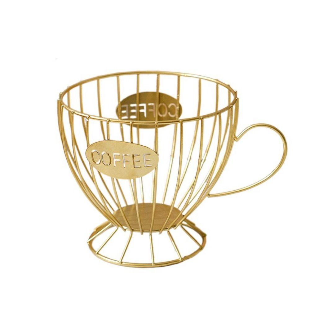 Metal Wire Coffee Capsule Holder Large Capacity Fruit Snack Storage Rack K Cup Organizer  Bar