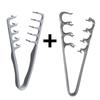 2Pcs Different Volumizing Wide Tooth Hair Styling Comb Curling Tools Fluffy Texture Korea Style Seam Covering Bangs Hair Combs