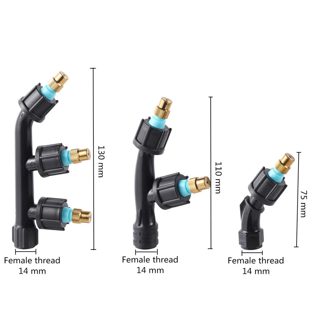 Garden Lawn Irrigation Pesticide Spraying Sprinkler Agricultural Single/Double/Three Nozzle Head Copper Atomizing Sprayer Nozzle