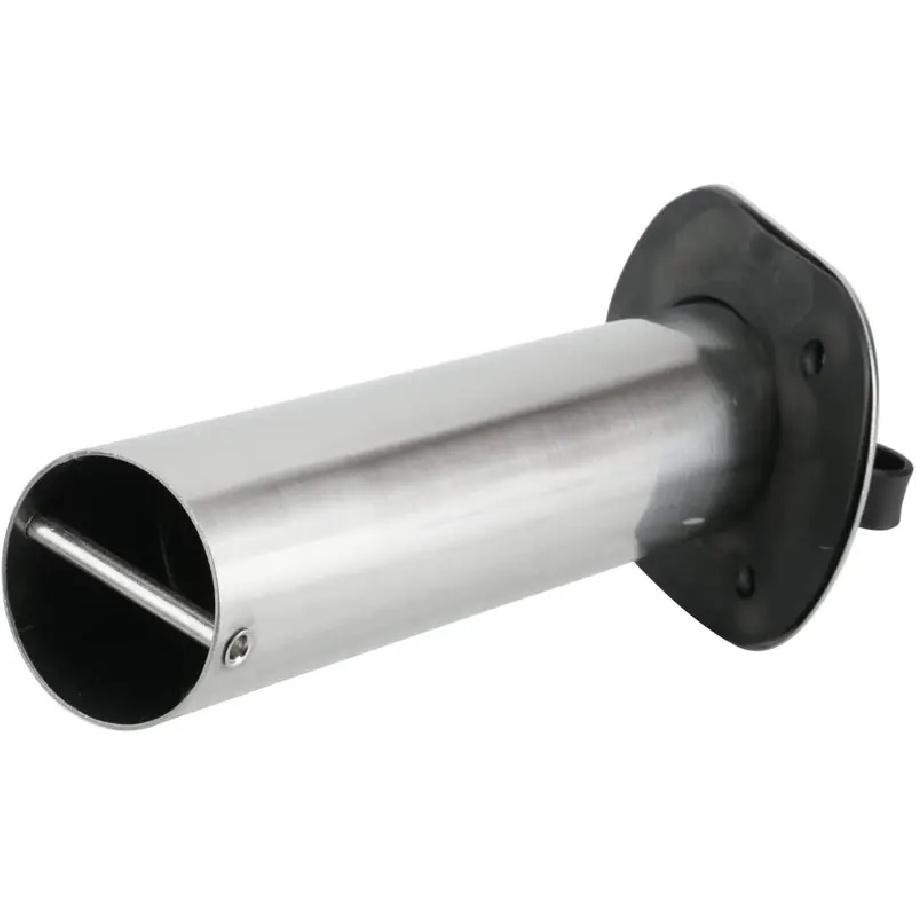 2Pcs 30 Degrees Stainless Steel Fishing Rod Holder Flush Mount with Black PVC Cap and Liner Boat Rod Holder