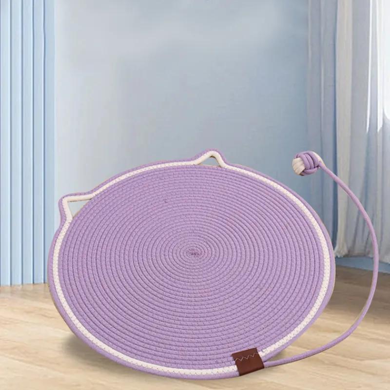 Cat Scratch Pad Cotton Rope Toy Ball Pet Sleeping Cat Scratch Board Circular Cat Bed Pad Cat Nest Pet Pad YLE288