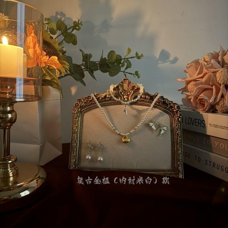 

Vintage European Style Jewelry Display Rack Photo Frame Necklace Earring Storage Jewelry Display Photography Decoration Props