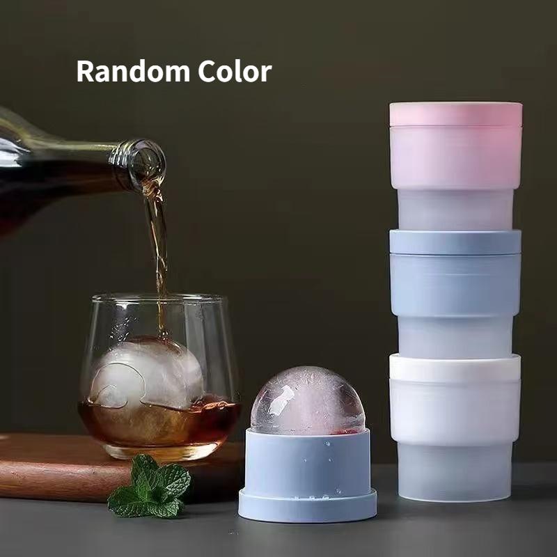 Ice Ball Mould, Ice Ball Molds, Large 2.5 Inch Round Ice Cube Moulds, Easy-Release Reusable Ball Ice Cube Moulds for Whiskey, Cocktails