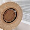 Dell Le Handgewebter Strohhut Sommerurlaub Visier Strand Britischer Retro Internetstar Flacher Hut Großhandel