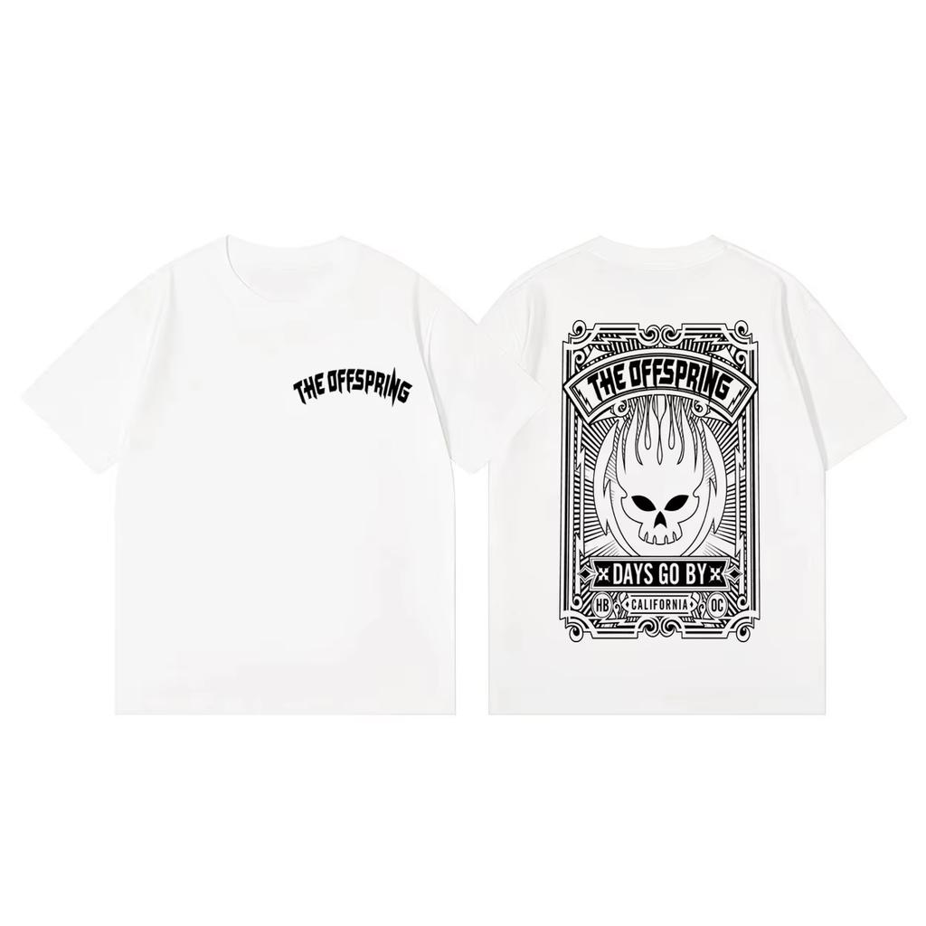 Punk Rock Band Spring Double Sided Print Mne TShirt Fashion Vintage Short Sleeve T Shirts Unisex Unisex Casual Cotton TShirts
