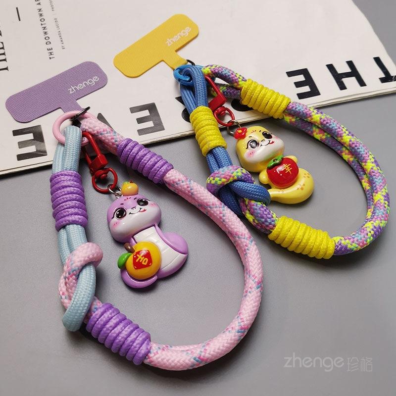 Mobile Phone Lanyard Wrist Short Ins Cartoon Cute Snake Pendant Mobile Phone Case Small Lanyard Thumb Ring Lanyard