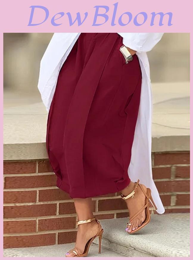 Casual Wideleg Pants For Women With Polyester Fabric Comfortable Summer Style