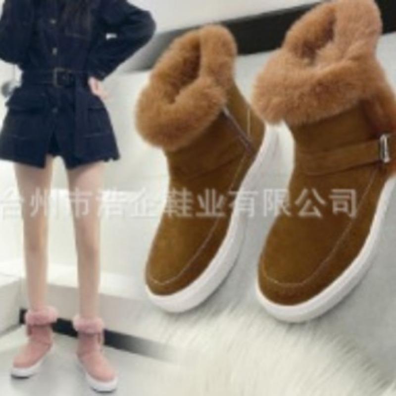 Shoes new velvet women's Martin boots snow winter short boots can be thickened snow boots