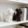 Schnauzer Dogs Figurines 3D Printed Resin Dogs Statue Minimalist Ornaments Home Decor for Living Room Bedroom Office Pets Gifts