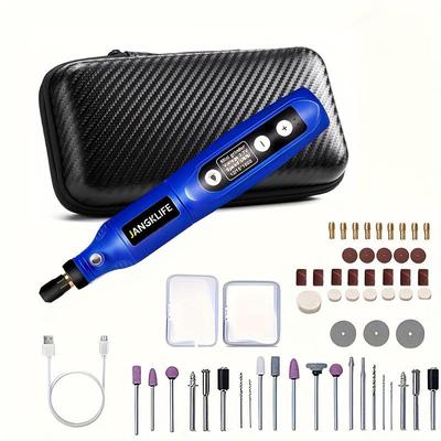 Mini-Akku-Drehwerkzeuge, USB-Ladeschleifer-Set, kabelloser Gravurstift, DIY polnisches Dreh-Schnitzwerkzeug-Set