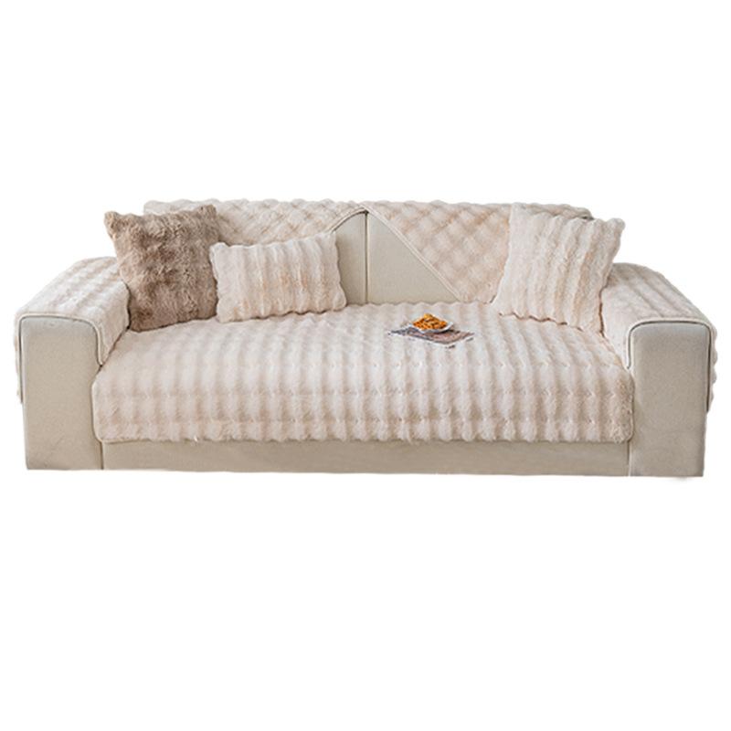 Winter New Sofa Cushion Plush Simple Modern Non-Slip Backrest Thickened Plush Thermal Leather Sofa Cover Towel Winter
