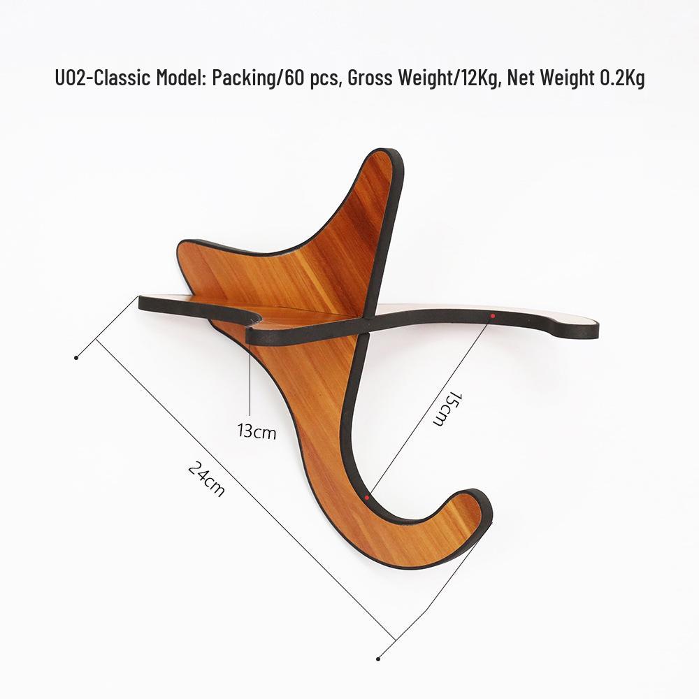 Folding Portable Wooden Ukulele Stand - X-Type Vertical Holder