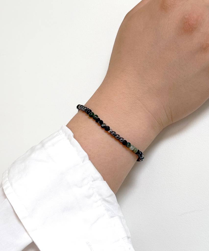 Monoflux Core Tone Gemstone Bracelet _ Green Core