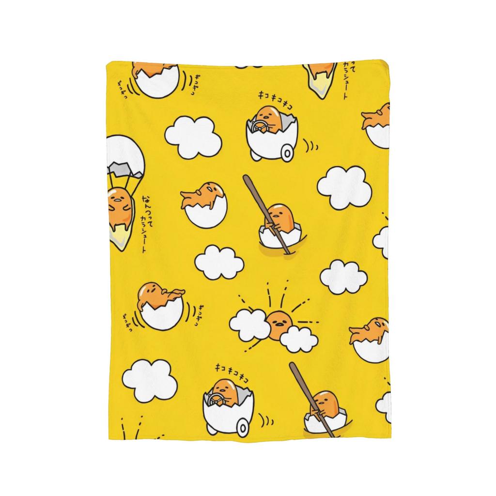 Lazy Egg Gudetama  Blanket Cute Cartoon Fleece Funny Breathable Throw Blankets for Bedding Lounge Textile Decor,