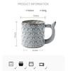 Novelty Mermaid Mug With Golden Tail Handle Cute Coffee Cup Ceramic Large Tea Cup Suitable For Valentine's Day Gifts