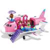 Avion de Rangement Combiné Modèle d'Avion Rose Jouet Ensemble de Jeu d'Imitation avec Lumières Sons Inertie Planeur Compartiment de Rangement