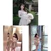 French Lace Hollow Long Sleeve Dress For Ladies Autumn Winter Chic Aline Short Skirt