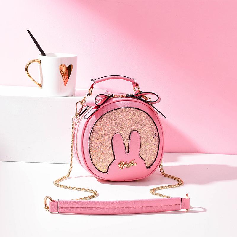 SCIONE Women's Foreign Style Small Round Bag Fashion Hand Bag Shoulder Messenger Bag Mini Bag