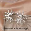 Bohemian Geometric Sunbursts Earrings Gold Vintage Styles Dangle Drop Earrings for Trendy Women Everyday Jewelry