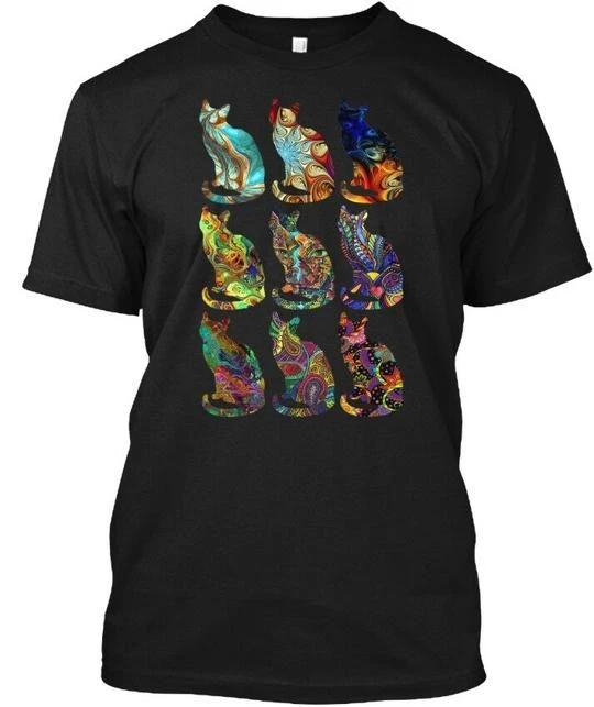 

Cat- Floral T shirt Made in the USA Size S to 5XL 2XL