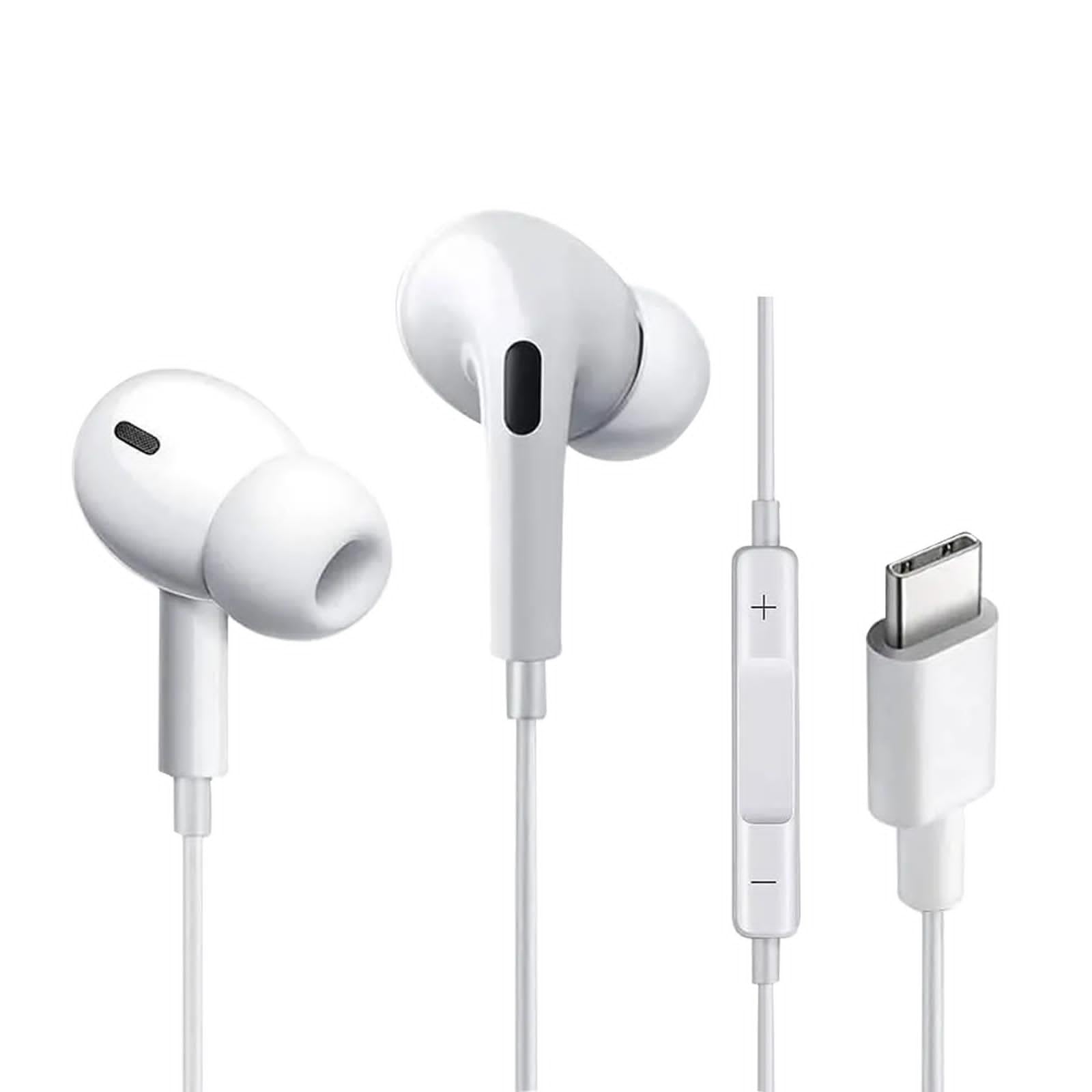 

Type C Earphones with Microphone of Built-in (Pack 1, White)