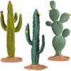 ARTIBETTER 3pcs Artificial Cactus Green Simulated Cactus Artificial Sand Decor Faux Succulent Decor Fake Cacti Plants Table Ornament Centerpieces for