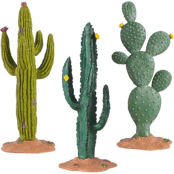 ARTIBETTER 3pcs Artificial Cactus Green Simulated Cactus Artificial Sand Decor Faux Succulent Decor Fake Cacti Plants Table Ornament Centerpieces for