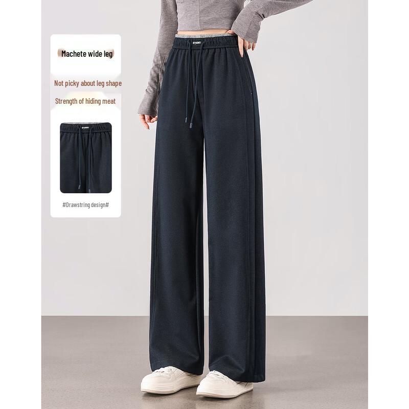 TERRE BLEUE Women s Drawstring Loose Straight Leg Jeans 30