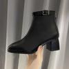 Winter Women's Plush Warm and Fashionable Back Zipper High-heeled Fashion Boots High Top Boots Leather Shoes Midsole Boots Women's Shoes