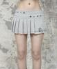 ETRE AU SOMMET Pleated Layer Training Mini Skirt (Melange Gray)