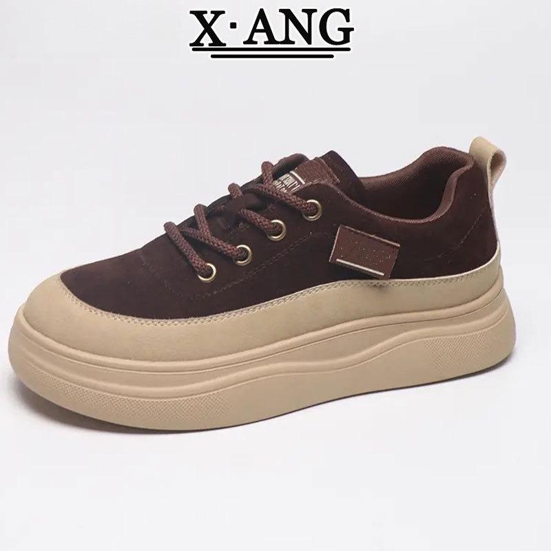 

The first layer of cowhide thick-soled strap women s shoes autumn new versatile lightweight casual soft-soled single shoes 40