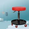 Universal Car Repair Stool with Tool Tray & Wheels