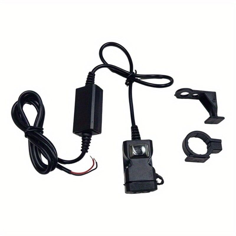 1pcs Motocycle Dual USB Charger Adapter Rearview Mirror Waterproof Power Supply Socket for IPhone Samsung Huawei