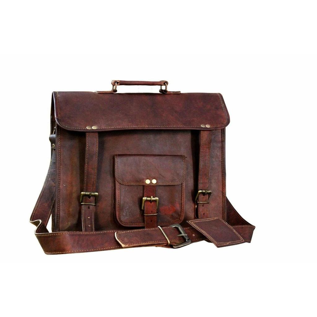 Vintage Briefcase Satchel Soft Leather Laptop Bag Messenger Shoulder Bags